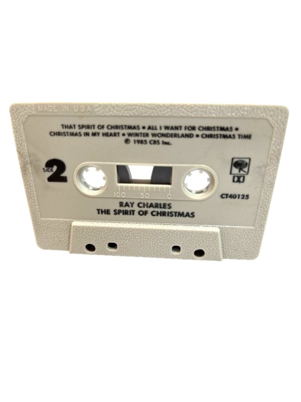 Ray Charles "The Spirit Of Christmas" Cassette Album 1985 CBS Records Vintage - Picture 4 of 7